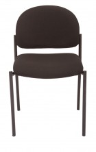 V100 4 Leg Visitor Chair. Stackable. Black Fabric Only